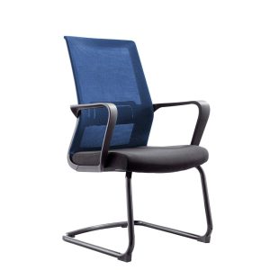 Посетителски стол RFG Smart M, дамаска и меш, до 120 kg, черна седалка