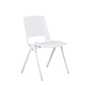 Посетителски стол RFG Sweet White, полипропилен, до 120 kg, бял, 4 броя в комплект