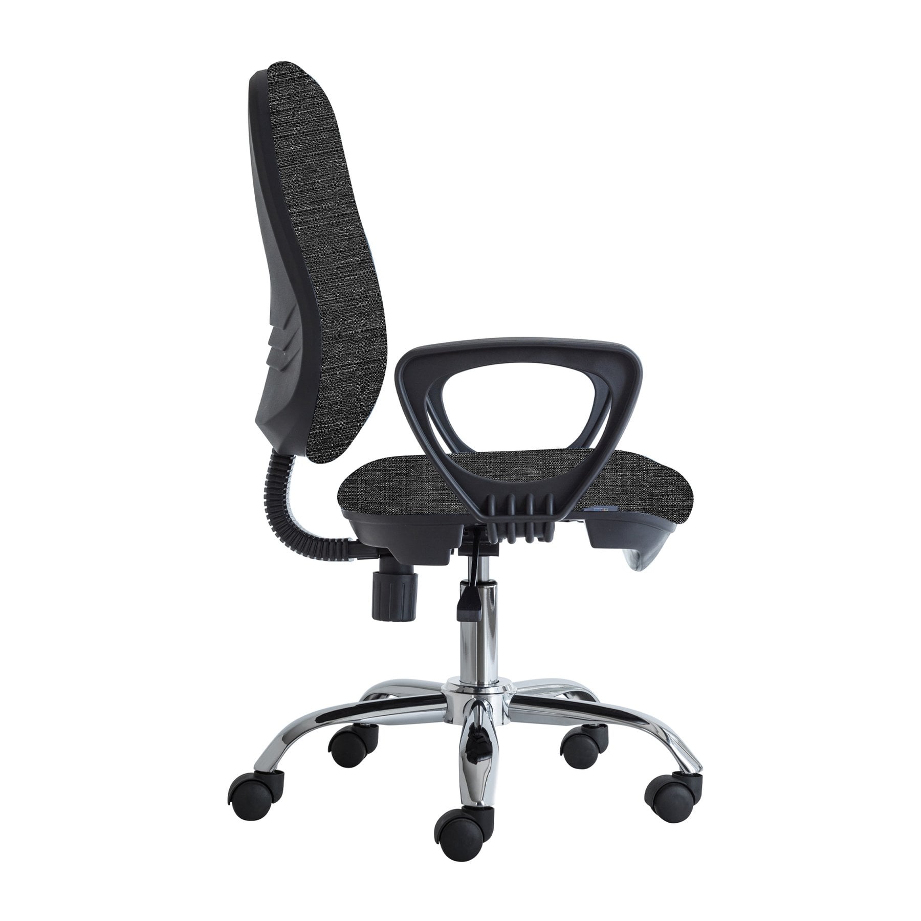 Ергономичен стол RFG Presto Chrome, текстил, до 130 kg, сив меланж - Image 3