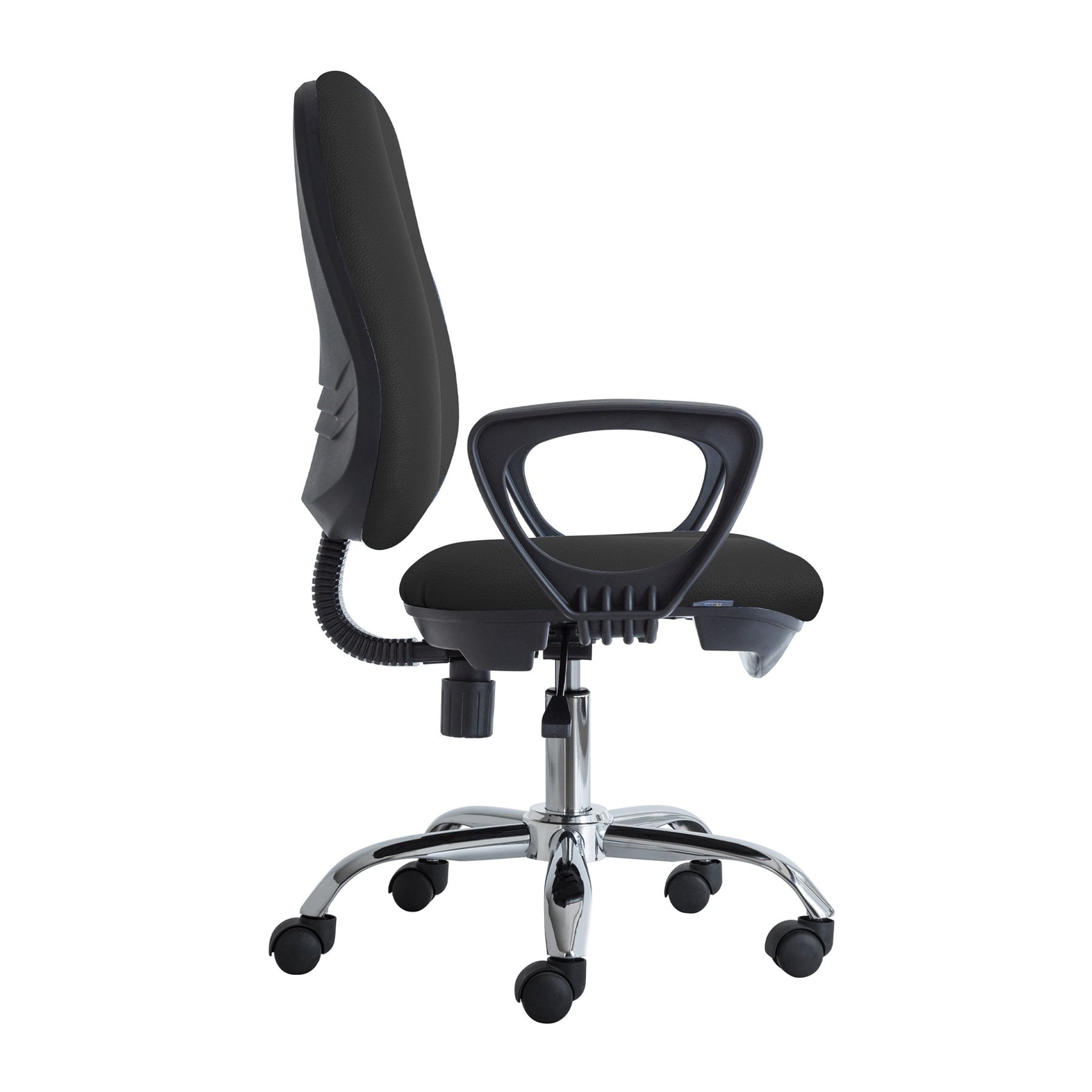 Ергономичен стол RFG Presto Chrome, екокожа, до 130 kg, черен - Image 3