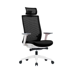 Ергономичен стол RFG Meteor White HB, дамаска и меш, до 130 kg