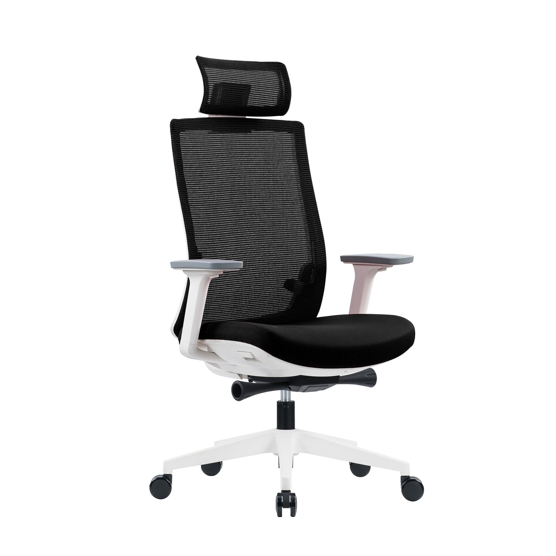 Ергономичен стол RFG Meteor White HB, дамаска и меш, до 130 kg