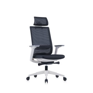 Ергономичен стол RFG Meteor X White HB, дамаска и меш, до 130 kg
