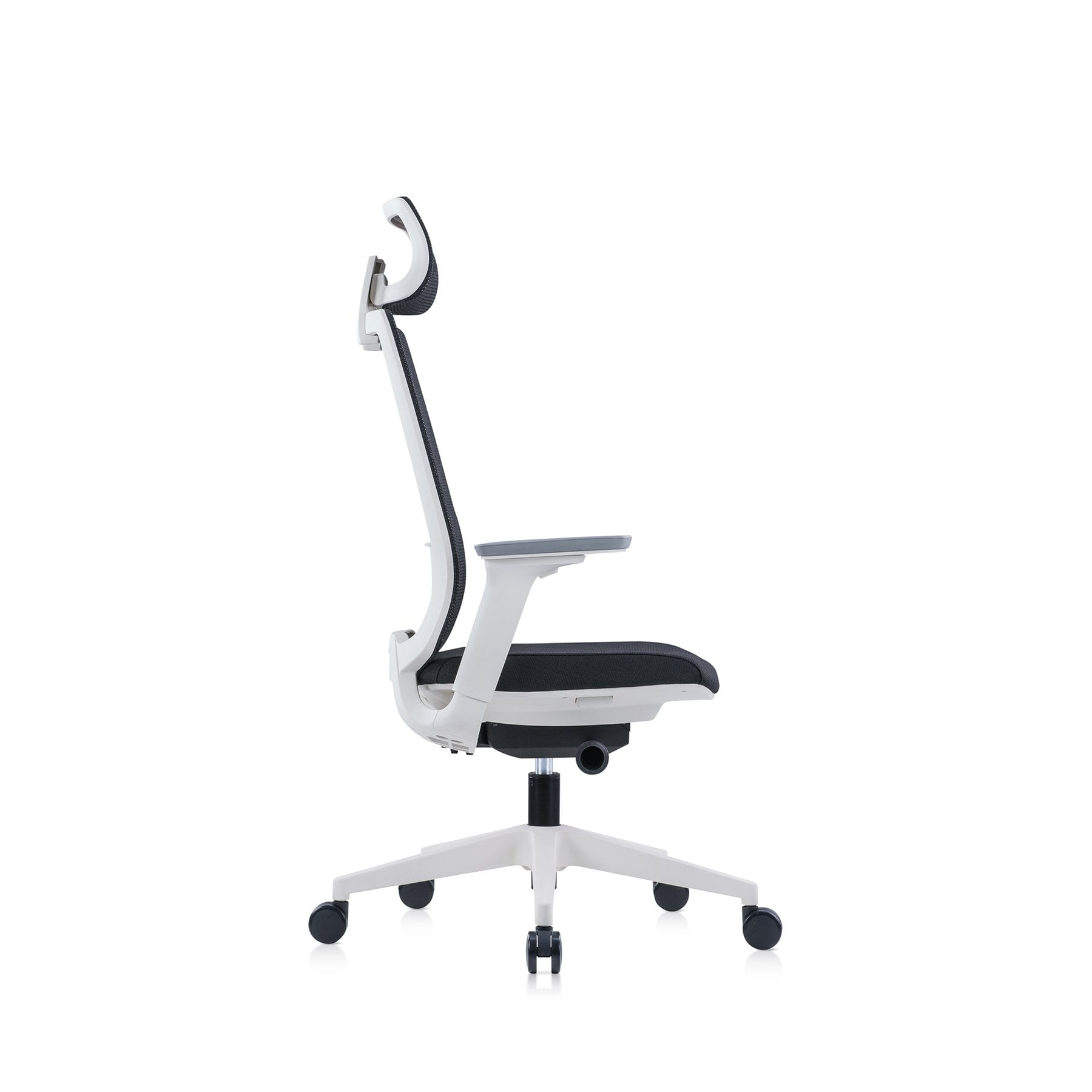 Ергономичен стол RFG Meteor X White HB, дамаска и меш, до 130 kg – снимка 3