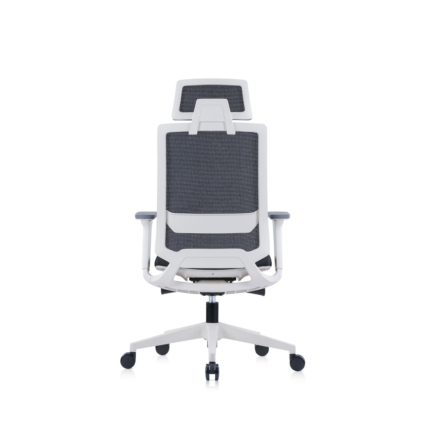 Ергономичен стол RFG Meteor X White HB, дамаска и меш, до 130 kg – снимка 4