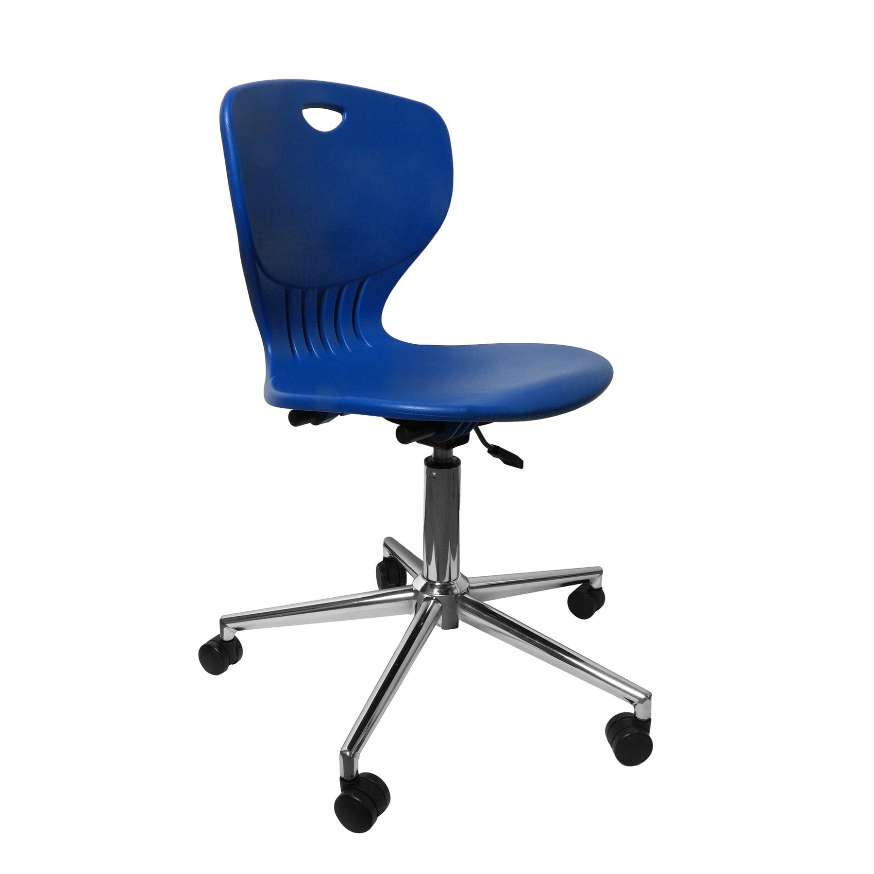 Ученически стол RFG Maxima Move Chrome, полипропилен, до 120 kg, син, 2 броя в комплект - Image 2
