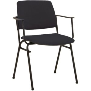 Стол Isit Arm Black еко кожа черен