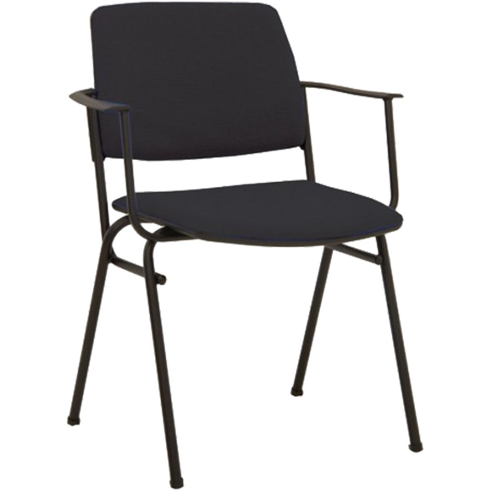 Стол Isit Arm Black еко кожа черен