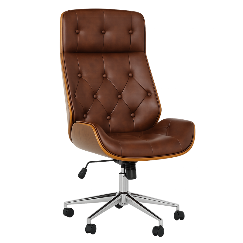 Офис кресло Carmen 6407 - орех-искрящо кафяв